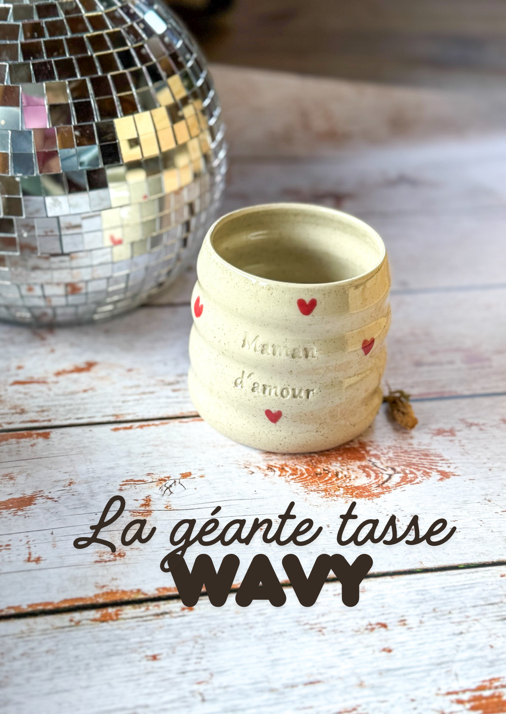 Géante tasse wavy personnalisable