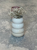 Grand vase blanc wavy